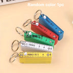 Mini Folding Ruler Keychain Portable Plastic Measuring Tape