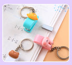 1-3sets Portable Cartoon Animal Mini Trumpet Stapler Paper Binder Stationery Staples Office Binding Tool School Kawaii Supplies