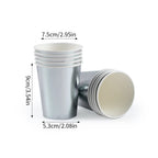 Silver Laser Paper Disposable Tableware Set Dinner Paper Plate Cup Napkin Tablecloth for Birthday Party Retirement Wedding Party