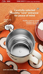 WORTHBUY 304 Stainless Steel Double Wall Insulated Coffee Cup With Handle Portable Students Leak-proof Water Cup Milk Coffee Mug