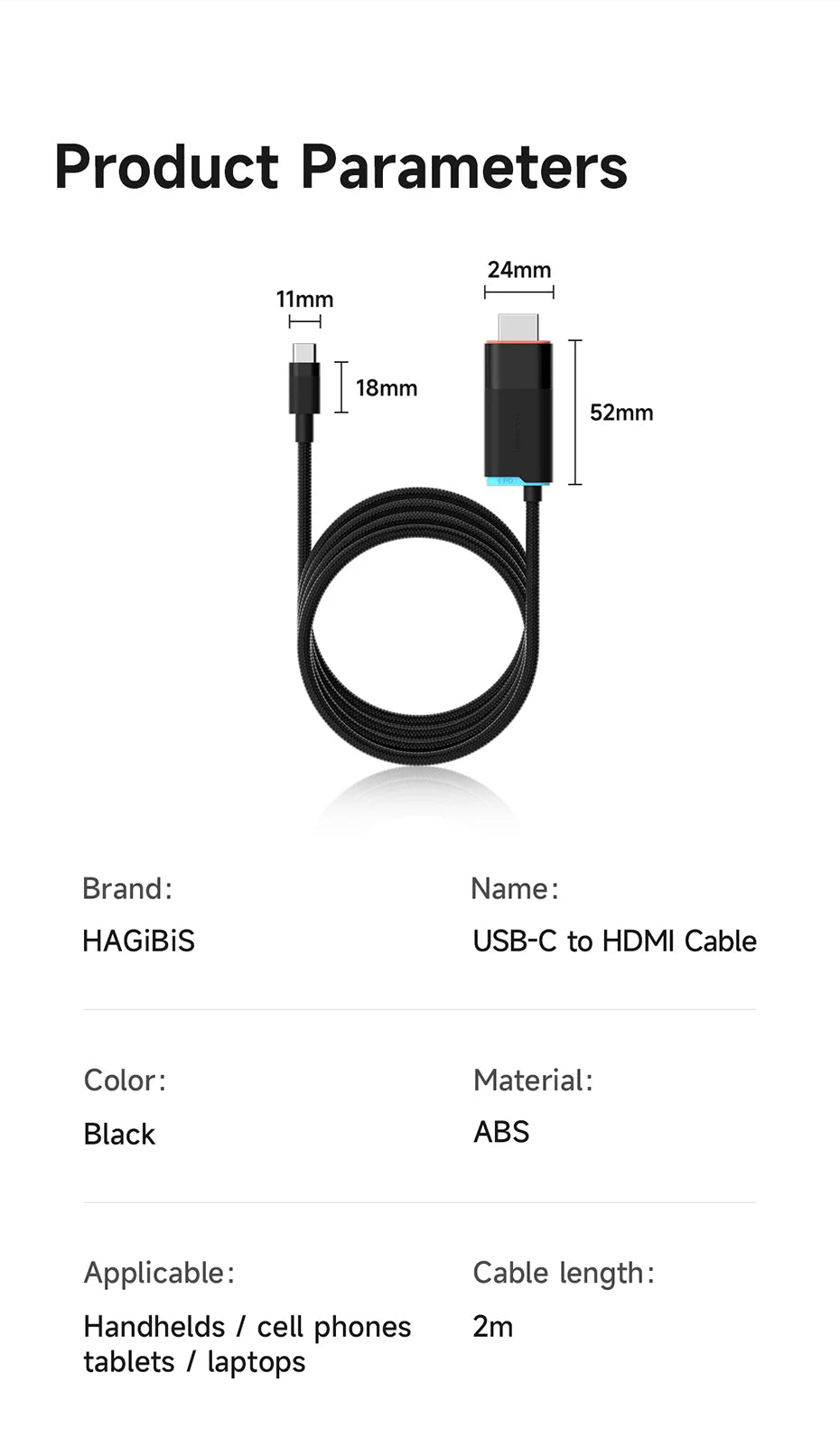 Hagibis Portable TV Dock for Switch/Switch2/OLED 4K@60Hz USB C to HDMI Cable Adapter 100W PD Power Supply for Laptops ROG Ally