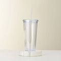 1pc  Transparent and minimalist water cup with straw, reusable, used for DIY smoothie cups for coffee, milk, and beverages