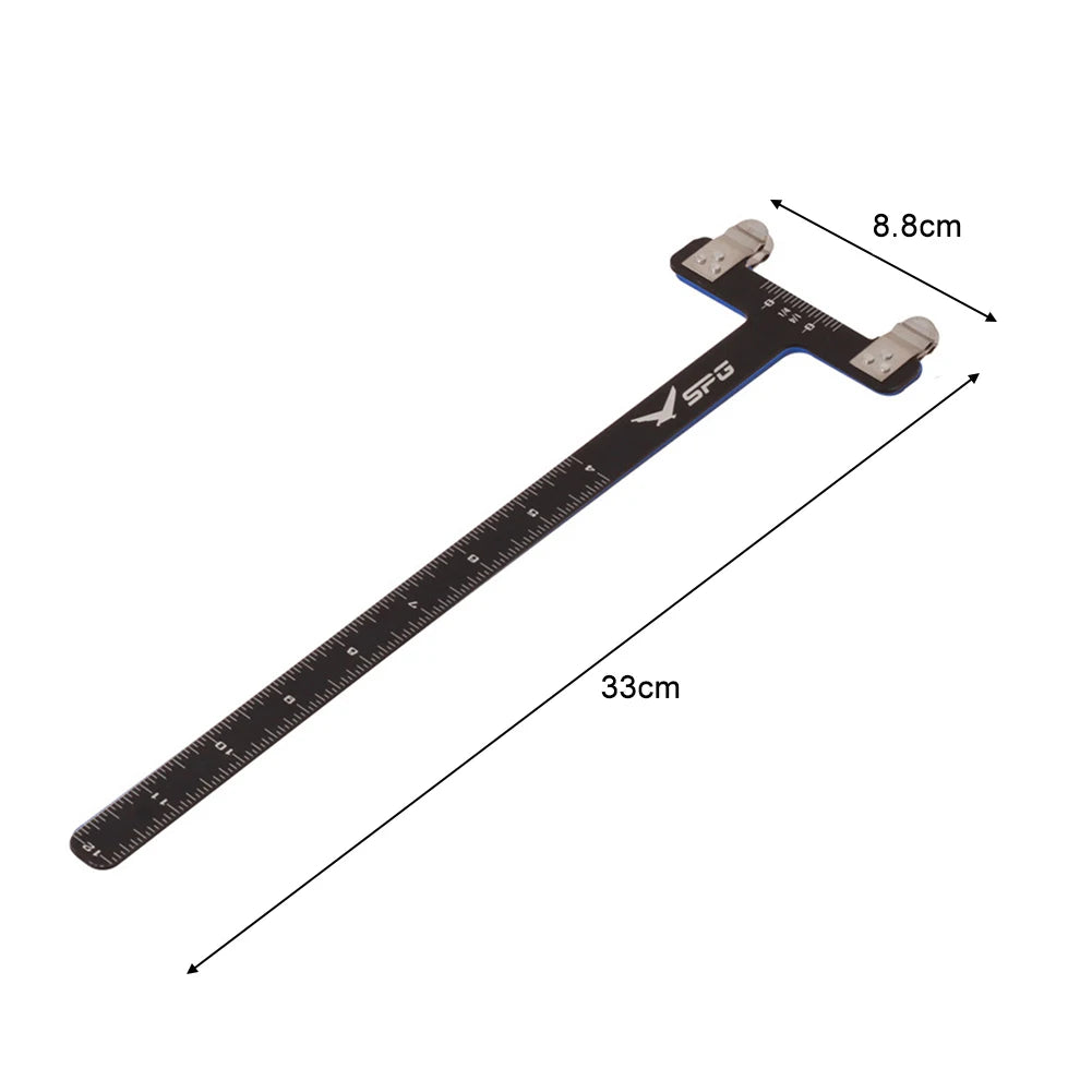 T-Shaped Archery Ruler Stainless Steel Square Bow Ruler Universal Archery Bow Square Bowstring Measurement Tool Bow Accessories