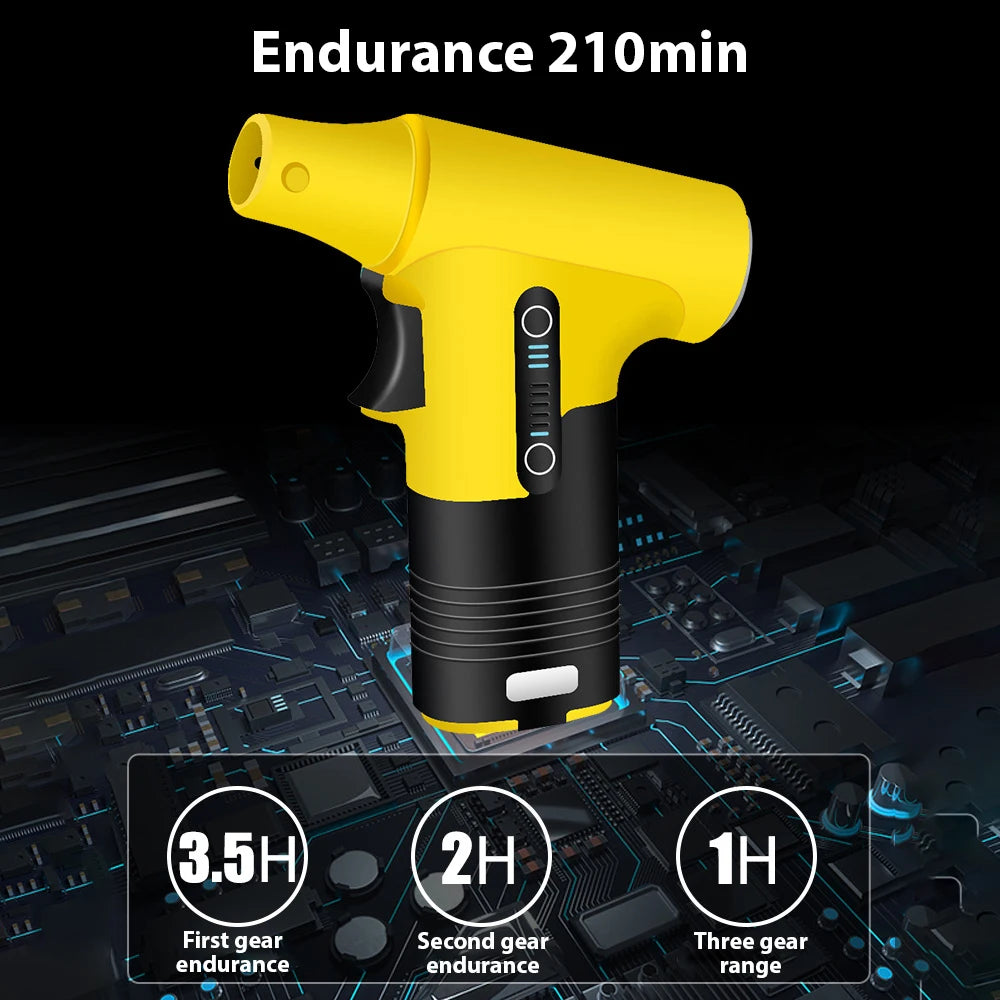130000RPM Mini Turbo Fan Blowing and Suction Dual-purpose Dust Removal Jet Dry Blower Portable Handheld Comp Electric Air Duster