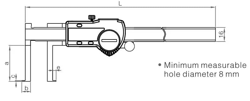 Shahe 8-150/13-200/15-300mm Digital Inside Groove Caliper with Knife Edge Micrometer Digital Caliper