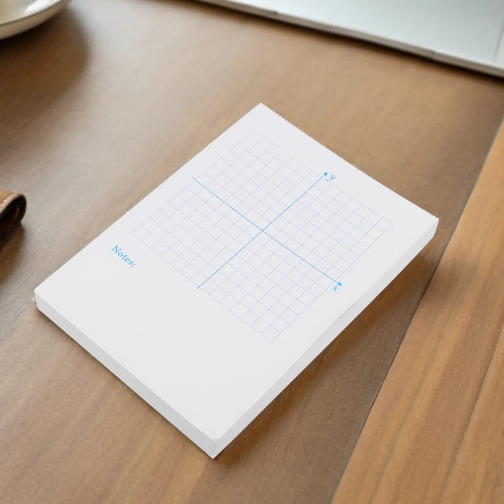 3Pcs Xy Coordinate Graph Paper Notebook Math Practice Pad for Classroom Homework Teaching Students Engineers White Grid Paper