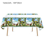 Dinosaur Plastic Tablecloth Dinosaur Birthday Party Table Covers Boy Birthday Baby Shower Party Decorations Supplies Picnic