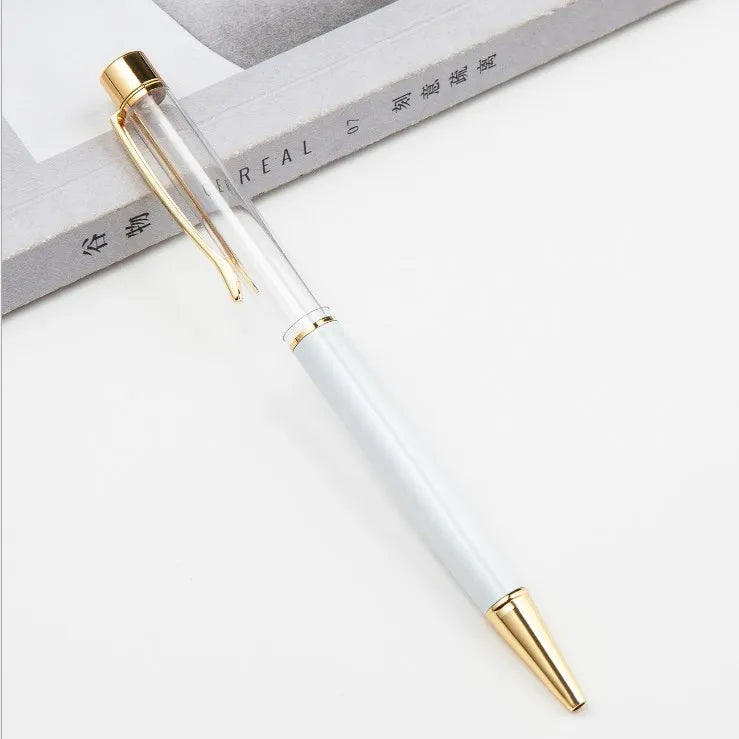 10 Pieces of Ballpoint Pens DIY Empty Pen Barrels for Handmade Quicksand Pens, Floating Flower Pens, Business Event Signature Pens, and Souvenirs