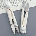 New Cute Miffy Bunny Sweet Creative Cartoon Pattern Simple Fashion Small Portable Plastic Scissors for Students Doing Crafts
