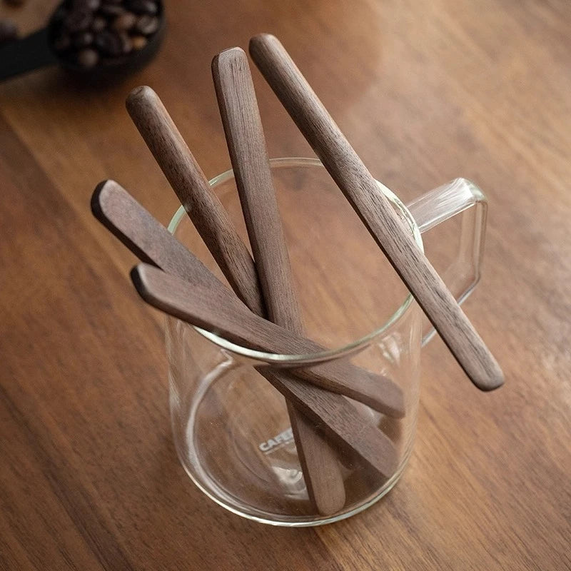 1PC Black walnut coffee stirrer, Japanese solid wood jam butter spatula
