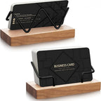 High-quality Wood Business Card Holder Desk Organizer Wooden Business Card Display Stand Postcard Holder Bracket for Office Home