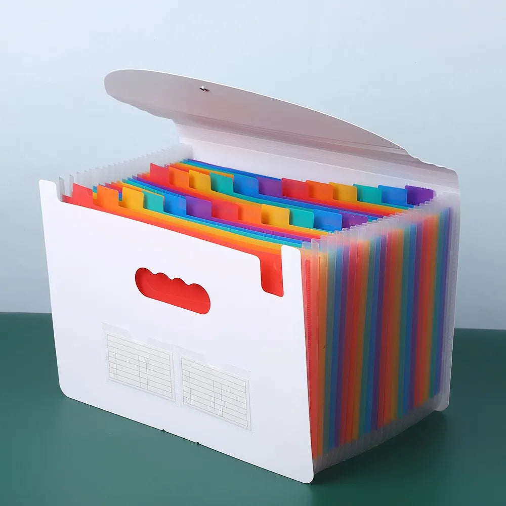 13/25/37 Pockets Accordion Expanding File Folder: Portable Colorful Organizer for Papers, Bills, Receipts and Documents