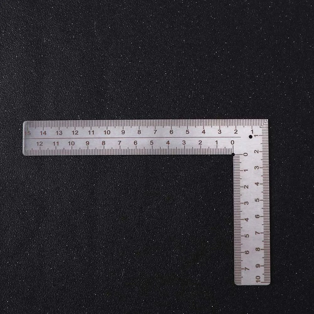 Stainless Steel L Square Ruler Measuring Tool High-Accuracy Metal Ruler Small Frame Double-Sided Mini Ruler Educational