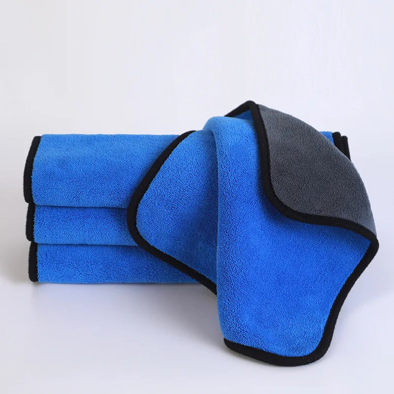 Microfiber Car Cleaning Towel Car Wash Drying Cloth Household Cleaning Supplies Dish Washing Cloth Hemming Car Detail Wash Towel
