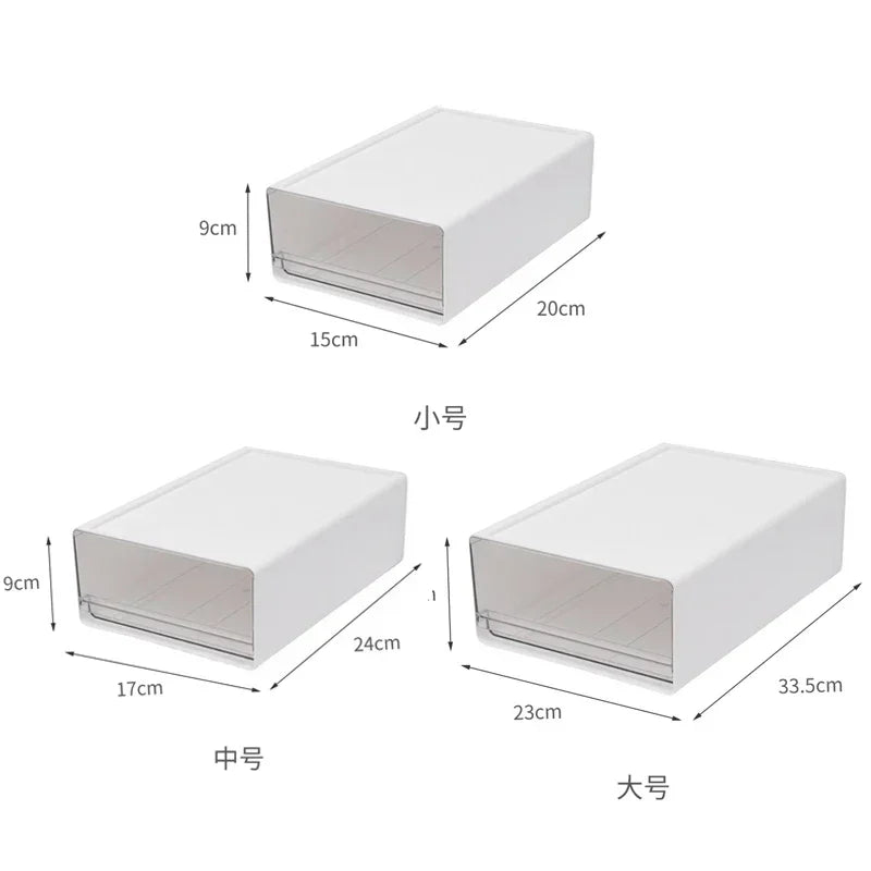 Transparent Desktop Storage Box Drawer Type Office File Storage Box Bedroom Study Stack Combination Portable Storage Cabinet