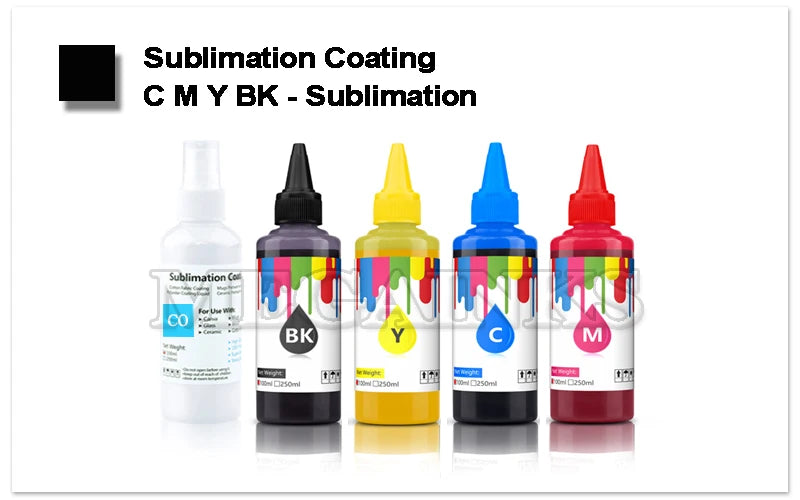 Universal Sublimation ink with Coating for Epson desktop printer heat transfer for T-shirt face mask cotton Mugs 100ml