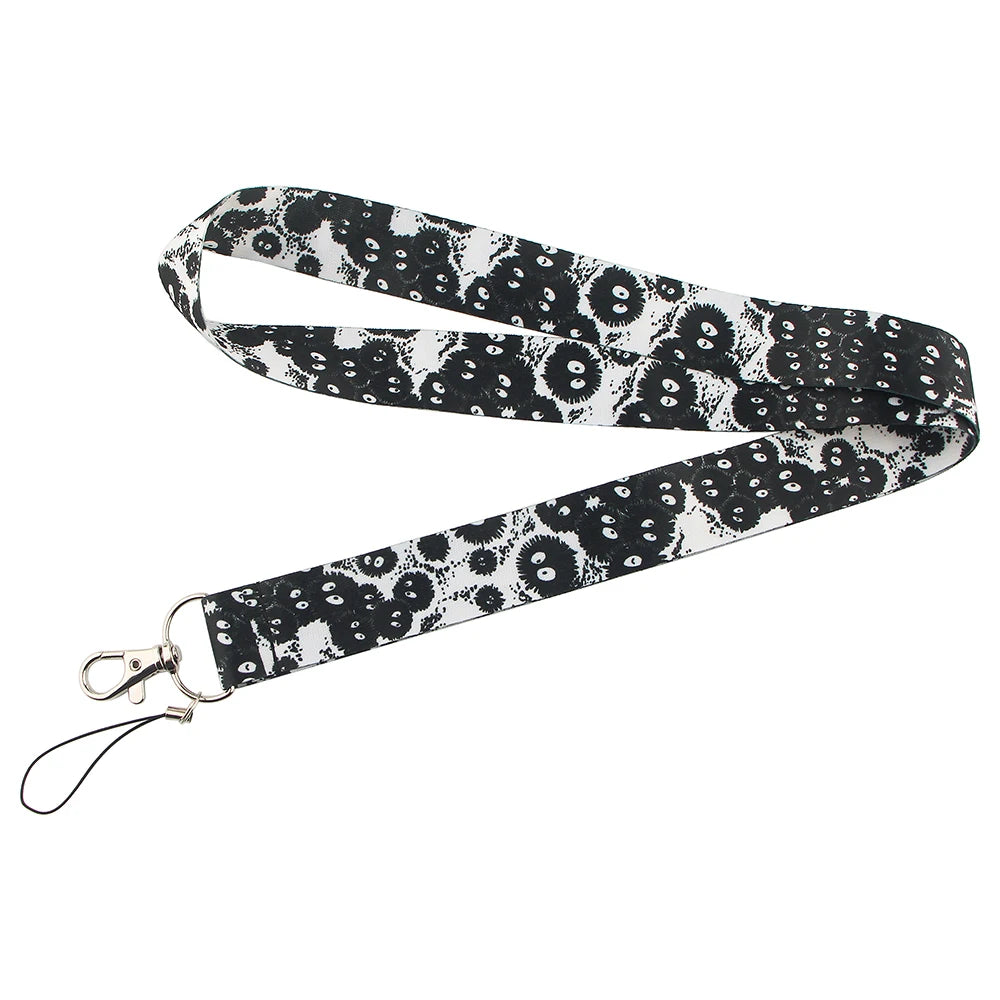Anime Movie Lanyard Cute Cat Card Holder Neck Strap for Key ID Card Phone Straps Badge Holder Keyrings Cosplay Accessories Gifts