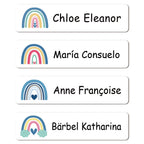 80/160/240pcs Personalized Name Stickers Custom Waterproof Labels Stick on Tag Kids Teacher Parents School Daycare - Rainbow 414