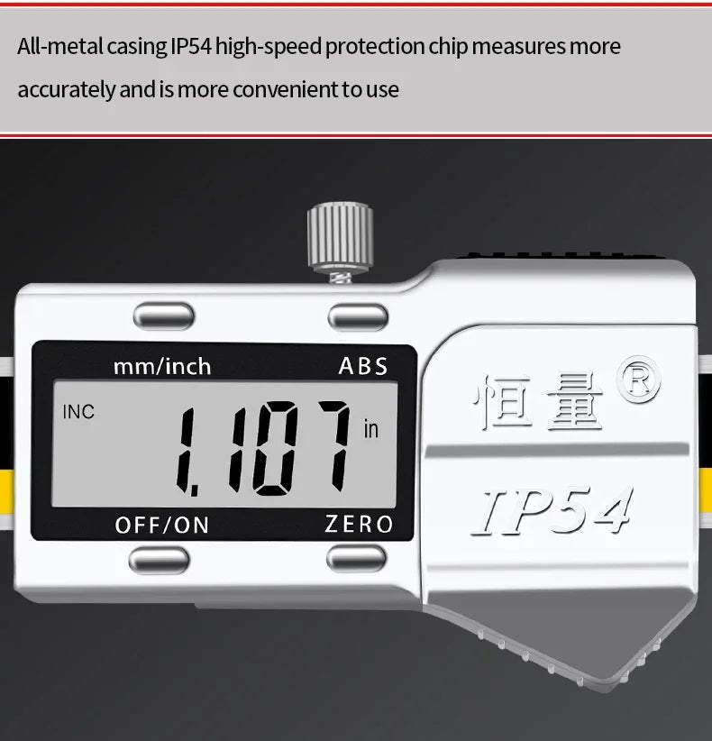 Thin Rod With Table Digital Display Depth Ruler 0-50 0-100 0.01mm Small Hole Needle Probe Depth Ruler Stainless Steel Caliper
