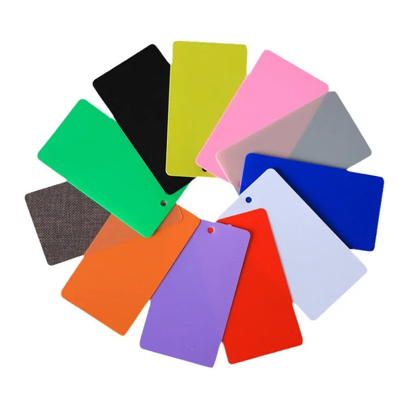 100 pcs 5X9 cm Stock Blank PVC Square Hang Tag/Price Tag/Colorful Waterproof Plastic Tag/Clothing Tag/DIY Gift Tag
