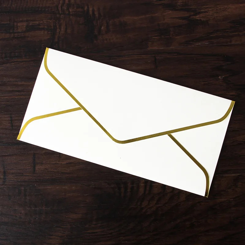 10pcs/batch envelope letter paper minimalist gilded envelope retro European style business envelope
