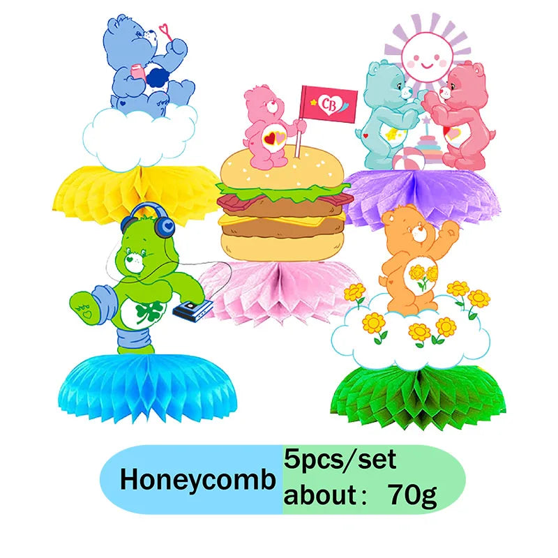 Care Bears Rainbow Bear Theme Birthday decorations table decoration & accessories plates sticker children Party supplies