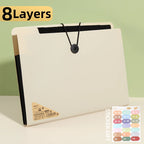 A4 File Folder Storage Bag 5/8/13 Layers Desktop Organizer for Test Papers School Stationery Office Supplies