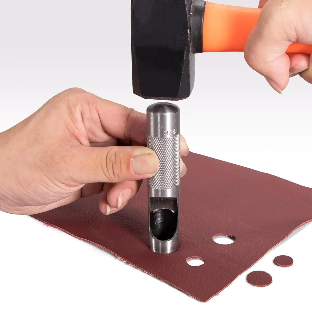 25 Size Pick Leather Tools Leather Punch Leathercraft Hole Craft Set Hollow Puncher Belt Punch 1.0mm-25mm for Clothing Canvas