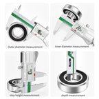 ET54 LCD Stainless Steel Caliper 150mm Fractional/mm/inch 0.01mm Precision Measuring Caliper IP54 Waterproof Electronic Caliper