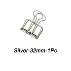 High Quality 51/32/19mm Multicolor Metal Binder Clip Clamp Paper Bookmark Clips Decorative Journal Clips School Office Supplies
