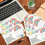 50/100/200Pcs Rainbow Teacher Mail Incentive Cards for Elementary Students Classroom Supplies