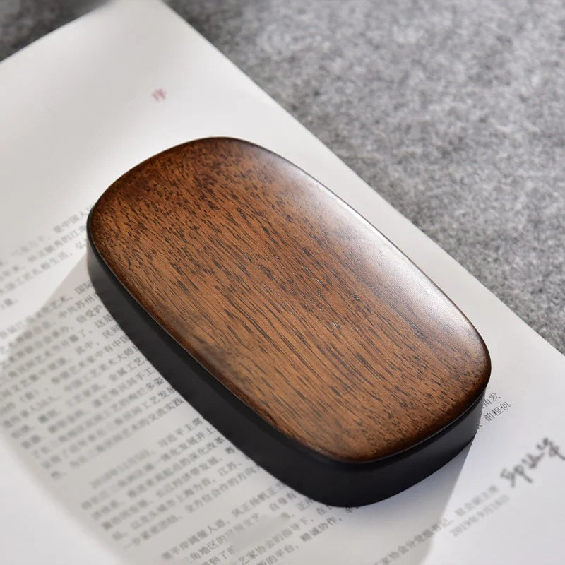 Natural Raw Stone She Inkstone Classical Calligraphy Regular Script Practice Ink Stone Vintage Brush Writing Practical Inkstone