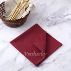Cloth Napkin 40x40cm Washed Cotton Plain Washed Cotton Soft Rustic Table Napkin for Wedding Christmas Party Daily Family Meals