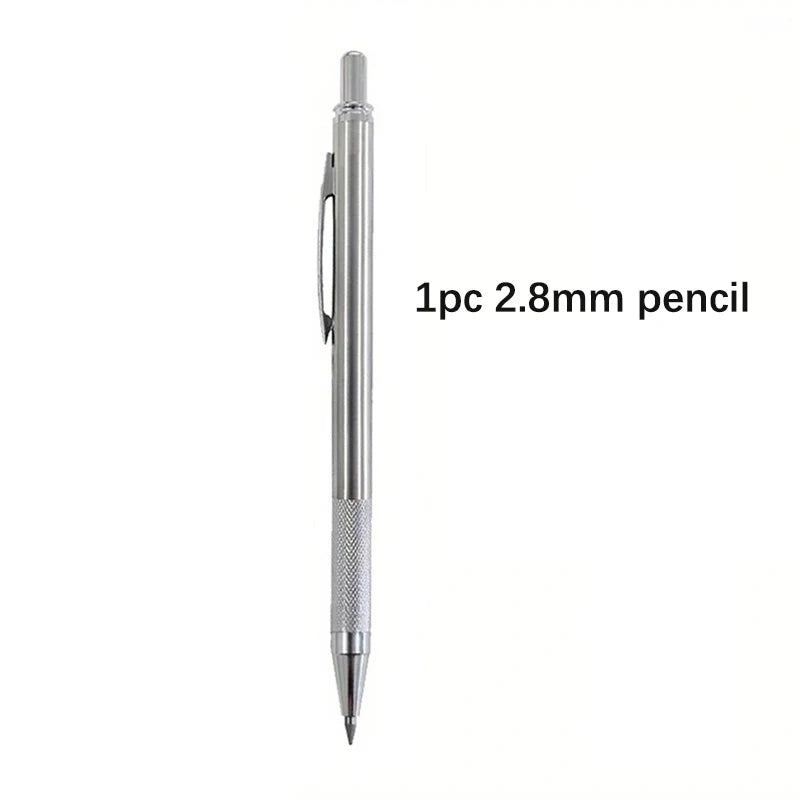 2.8mm Solid Woodworking Automatic Pencil Set with 2B Multicolor Lead Core Deep Hole Marking Architectural Design Marking Pen