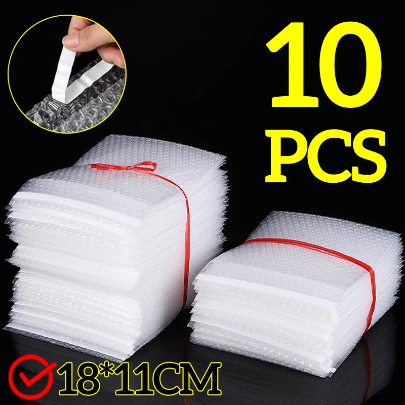 10-40PCS Transparent Double Sided Bubble Mailer Self Seal Gift Packaging Bag Self-adhesive Express Bubble Envelope Plastic Bags