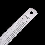 Double Sided Metal Measuring Ruler Stainless Steel Straight Ruler Flexible for Sewing Stationery School Drawing