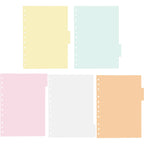 5Pcs Plastic Page Dividers B5 11 Holes Notepad Index Divider Easy to Use Classification Tabs Vibrant Colored Loose-Leaf