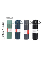 One Cup Three Lid Thermos Cup Set 304 Stainless Steel Handle Lid Gift Cup Men's And Women's Portable Gift Box Set