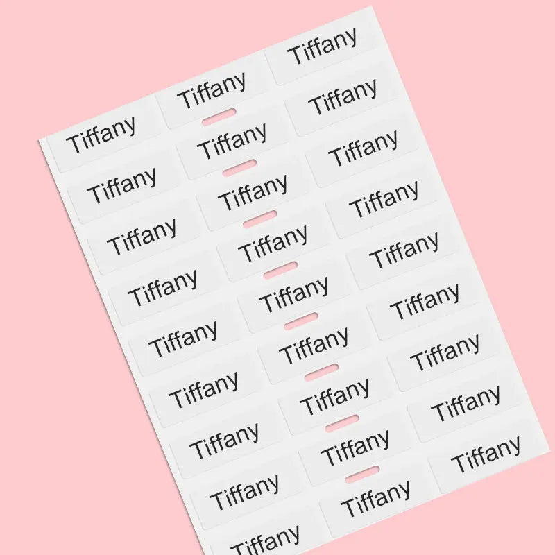 Personalized School Name Labels, Waterproof Custom Stickers for Kids Stationery, Transparent Multilingual Design for DIY Crafts