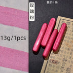 Colored Pearlescent Ink Stick Handmade Chinese Sumi Solid Ink Stick Traditional Calligraphy Ink Stick for Beginners Practicing