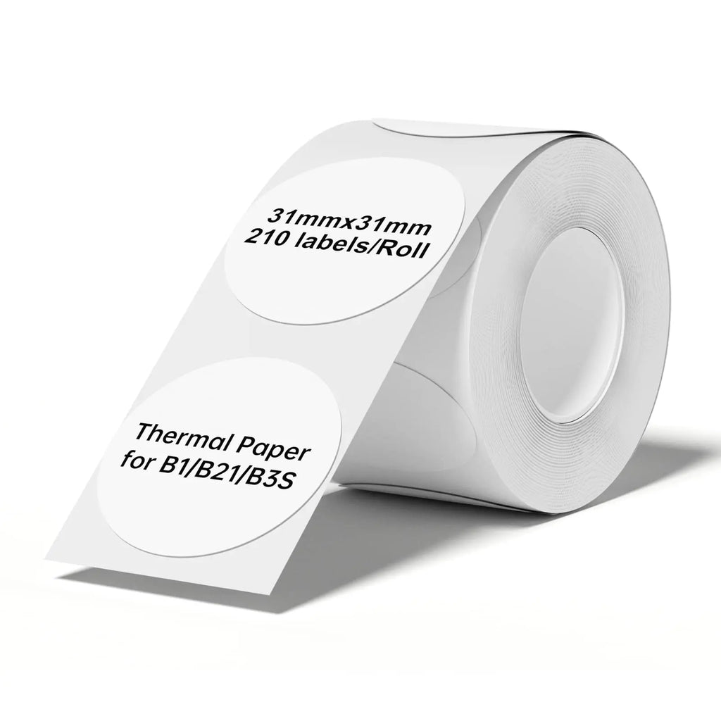3/5/10 Rolls NiiMbot B21 B1 Label Printer Paper Roll Waterproof Anti-Oil Tear-Resistant Price Tag Pure White Sticker Papers