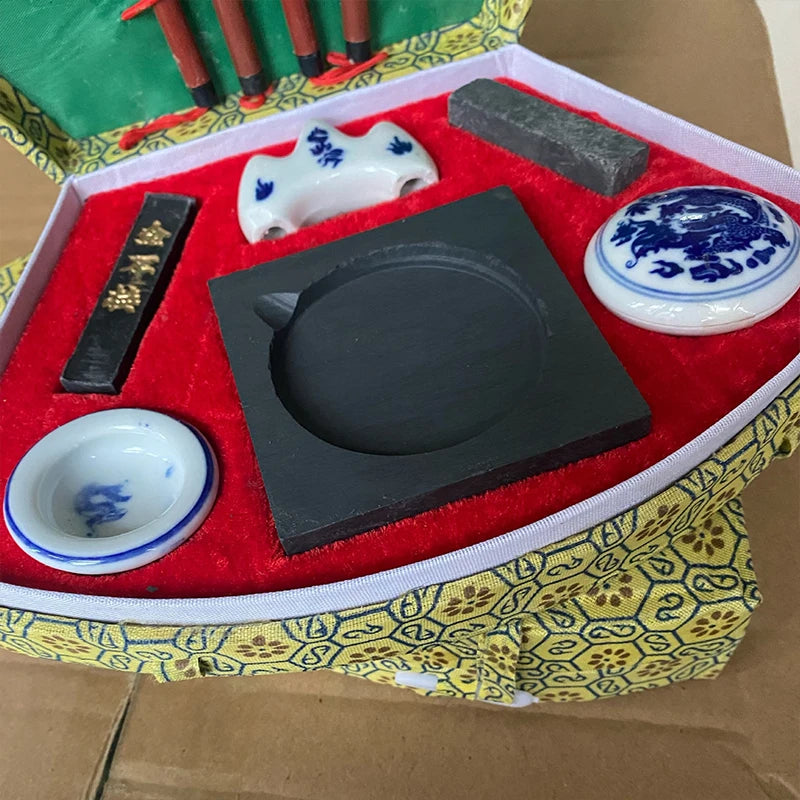 Chinese Calligraphy Kit for Beginners 1Set Writing Brush Pen Ink Sumi Art Decor Traditional Calligraphy Set School Supplies