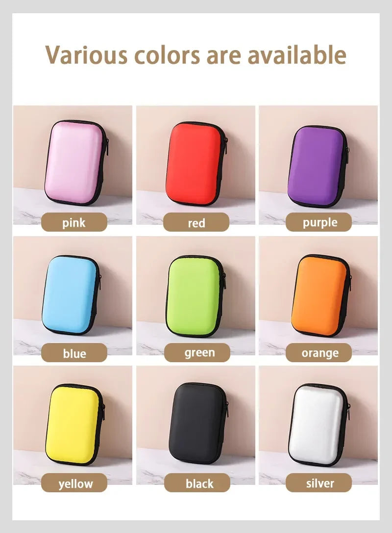 1-20PCS Headphone Organizer Portable Travel Cable Organizer Data Cable Organizer Bag Zipper Bag Electronics Organizer Bag