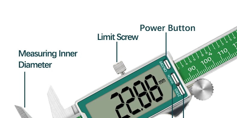 6inch Full Screen Digital Caliper Stainless Steel Metal Caliper 150mm LCD Large Screen Electronic Vernier Caliper Measuring Tool