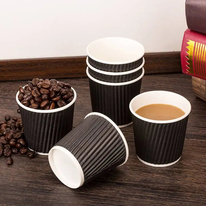 100pcs/pack 4oz 100ml Disposable Paper Cup Espresso Cup  Coffee Cup High Quality Double layer Paper Cup