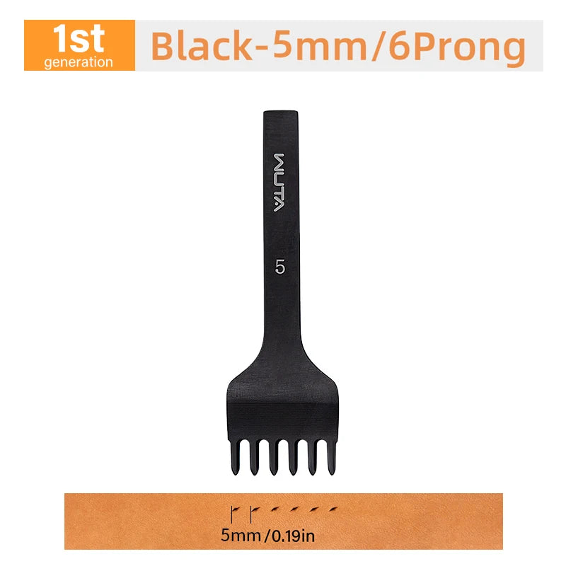 WUTA 1pc 3/4/5/6mm Leather Chisel Tool Diamond Pricking Iron Basic Hole Punch Stitching Leather Craft Tools