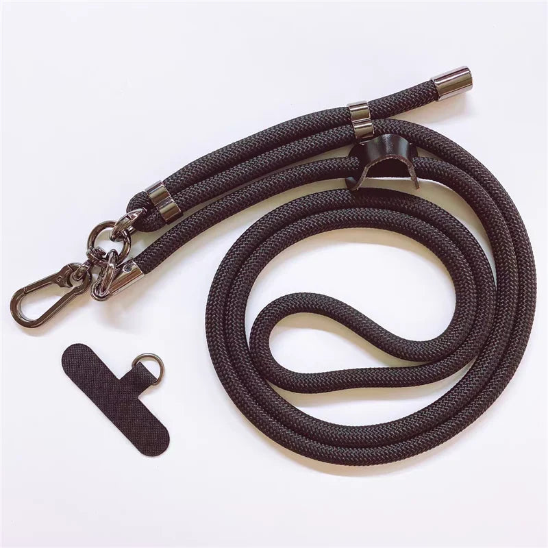 150CM Length Phone Lanyard Adjustable Detachable Neck Cord Outdoor Universal Crossbody Strap Card Clip for Mobile Phone Case