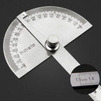 High Precision Stainless Steel Protractor Angle Gauge 180 Degrees 0-10CM Adjustable Semicircle Protractor Angle Measuring Tool
