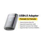 Essager USB4.0 40Gbps OTG Converter 240W Power Delivery Right Angle USB C Data Transfer Adapter For Phone Macbook Tablet 8K60Hz