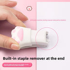 Creative Portable Mini Stapler Set Cute Small Stapler For Students Office Use Handheld Binding Machine With Accessories